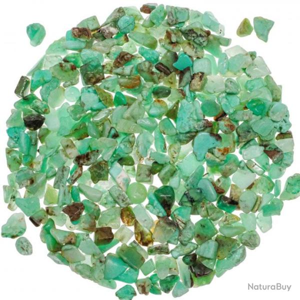Mini pierres roul�es chrysoprase - 8 � 15 mm - 100 grammes