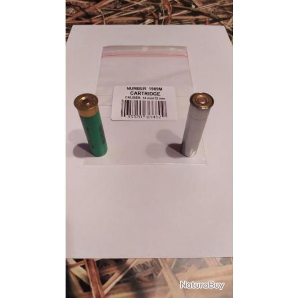 cartouche douille reductrice calibre 14mm/ 12mm en acier