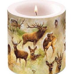 Bougie motif grands gibiers grand format LOVERGREEN