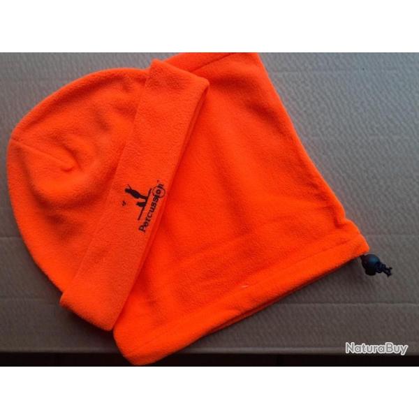 TOUR DE COU  et BONNET FLUO