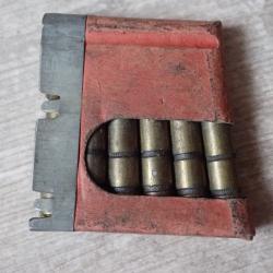 RARE Clip 1er type lame chargeur + 6 cartouches manipulation en laiton pour Rubin Schmidt K 11 / K31
