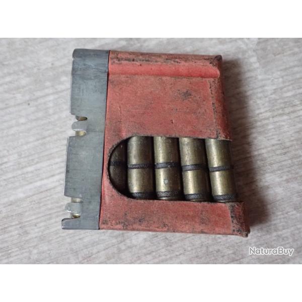 RARE Clip 1er type lame chargeur + 6 cartouches manipulation en laiton pour Rubin Schmidt K 11 / K31