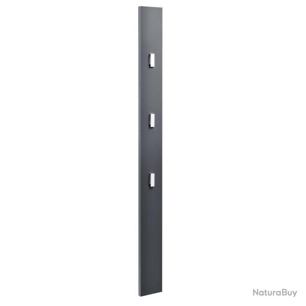 Porte manteaux garde-robe crochets de v�tement mural panneau mural 170 cm gris 03_0002144