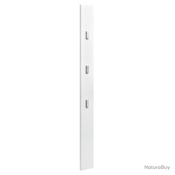Porte manteaux garde robe 170 cm crochets de v�tement mural panneau mural blanc 03_0002143