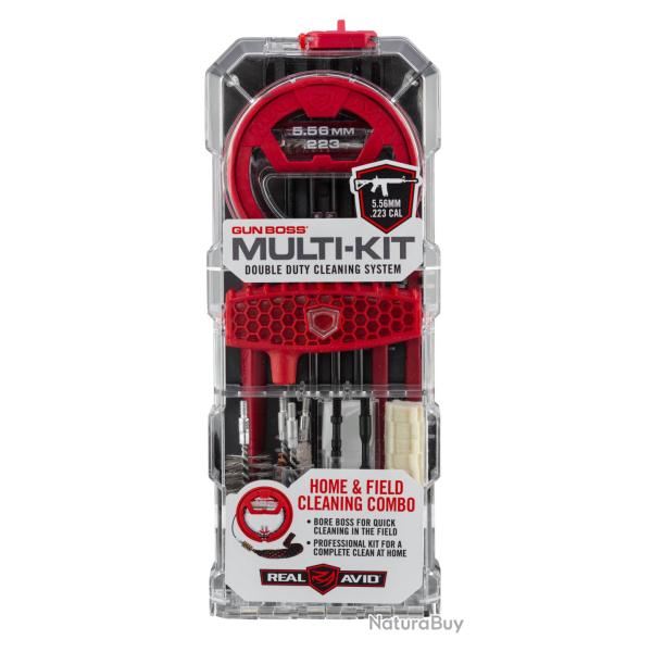 Set de nettoyage multi-kits cordons - brosses Real Avid cal.22