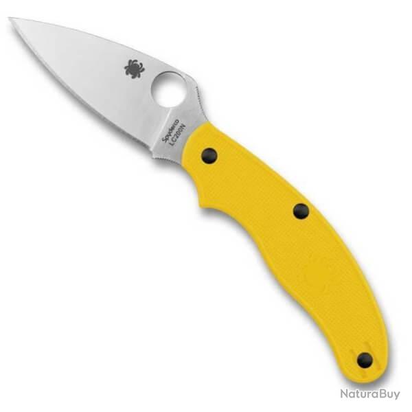 C94PYL-Couteau de poche Spyderco UK Penknife salt jaune