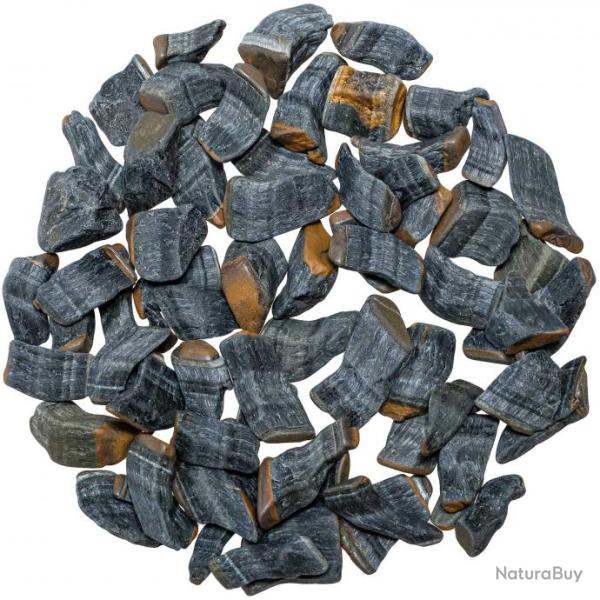 Pierres brutes oeil de faucon - 2 � 3 cm - 100 grammes