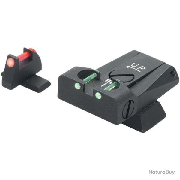 Hausse Rglable et Guidon LPA pour H&K USP 40 S&W - Insert Fibre Optique