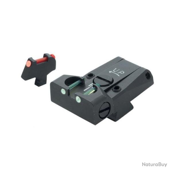 Hausse Rglable et Guidon LPA pour Colt Series 80 - Insert Fibre Optique