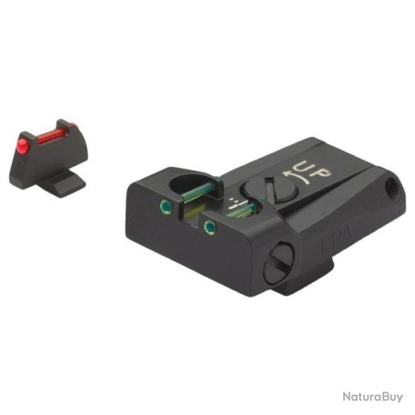 Hausse R�glable et Guidon LPA pour Beretta 8000 Cougar, 92A1, 98A1 - Fibre Optique - 2