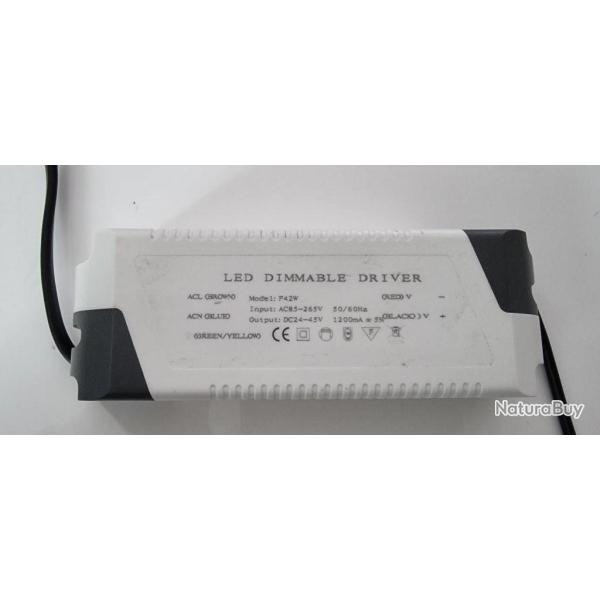 Driver Led Dimmable 1200mA 42W Variable, triac dimmable 220V 240V