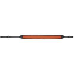 Bretelle plate neoprene noir Orange