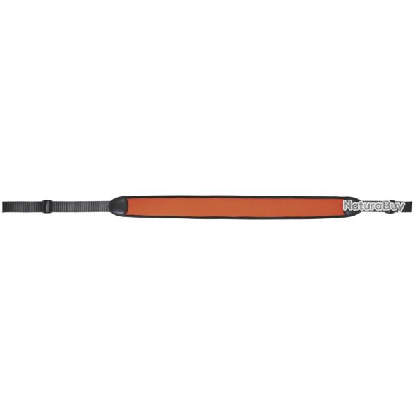 Bretelle plate neoprene noir ORANGE