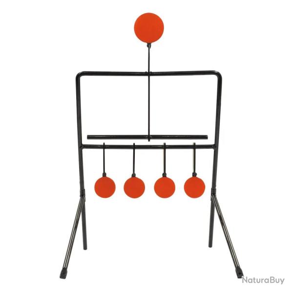Cible de tir basculante, 5 cibles orange 3,8cm et 5cm 25x40cm