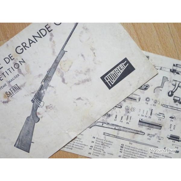 notice (pdf) carabine HUMBERT MAUSER SAFARI - VENDU PAR JEPERCUTE (m944)