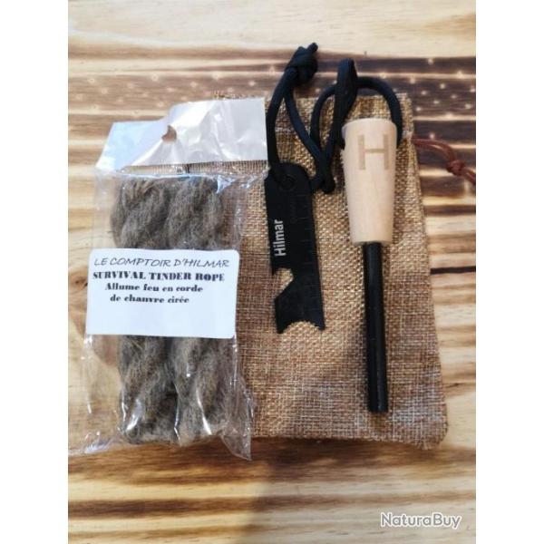 Ensemble allume feu Hilmar Firesteel + Survival Tinder Rope
