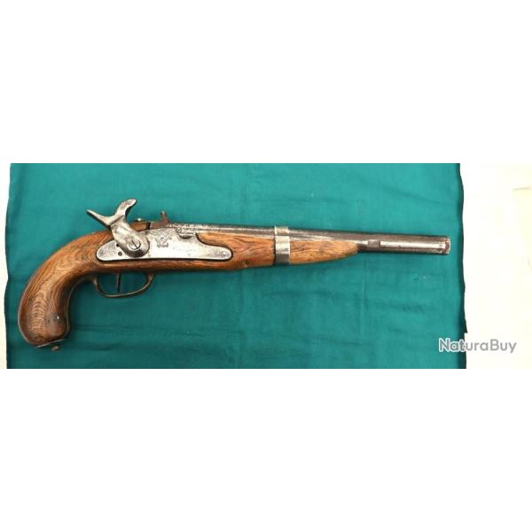 Pistolet avec montage d'une platine Trenton 1884 � canon pour tr�pied en fonction