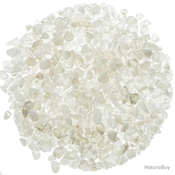 Mini pierres roul�es agate blanche ou agate de paix - 5 � 10 mm - 100 grammes