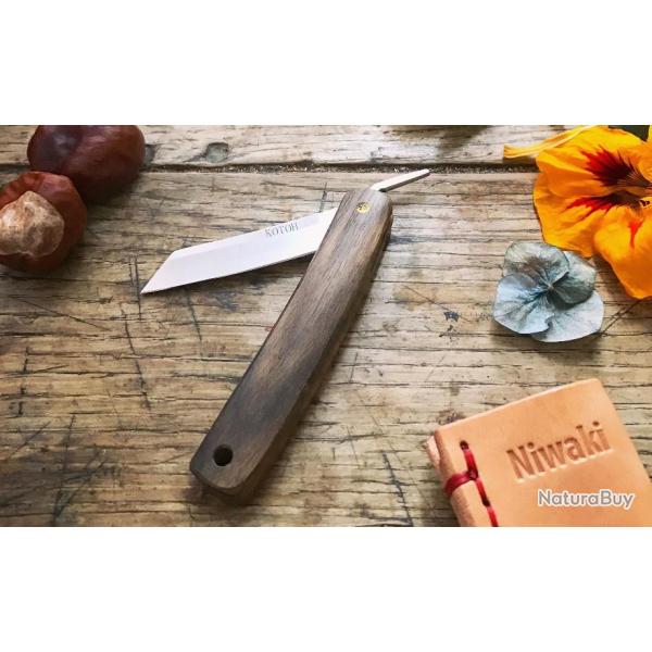 Couteau Japonais Kotoh Lame Tanto Reverse Acier D2 Manche Bois Pouch KOT422477