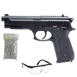 Pack R&eacute;plique airsoft PT92 HPA series spring Cybergun - M&eacute;tal Noir (Cybergun)