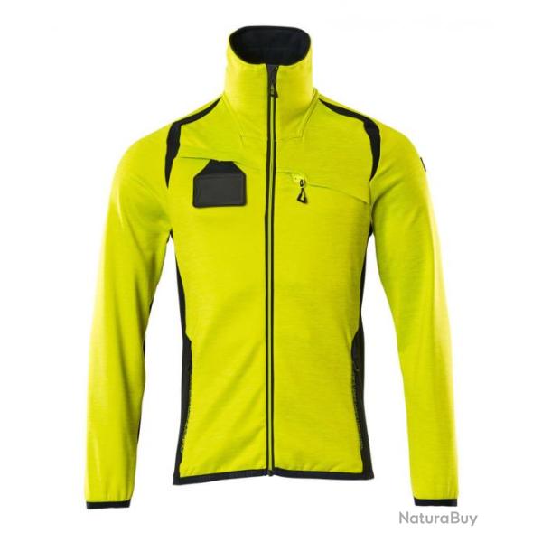 Pull Polaire zipp� MASCOT� ACCELERATE SAFE 19403-316 S Hi-vis jaune/Marine fonc�