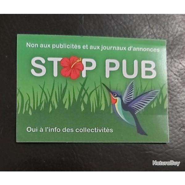 Magnifique autocollant STOP PUB