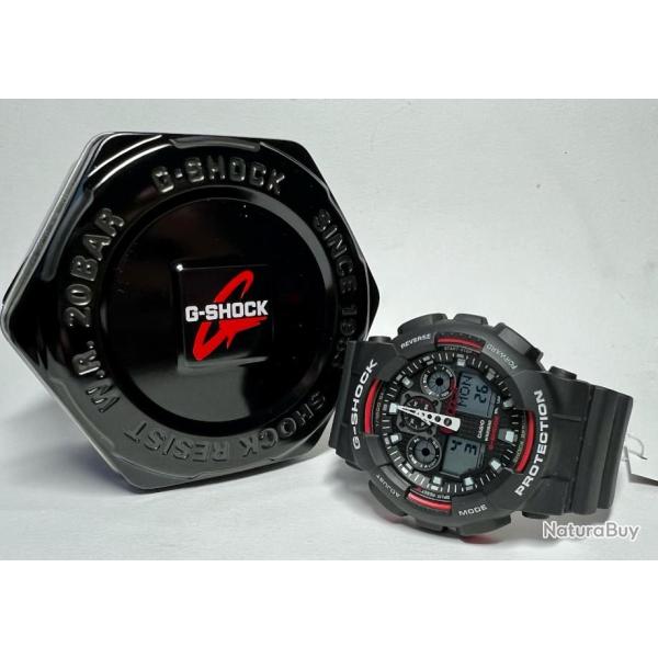 Montre CASIO G-SHOCK CLASSIC GA-100-1A4ER Black Red