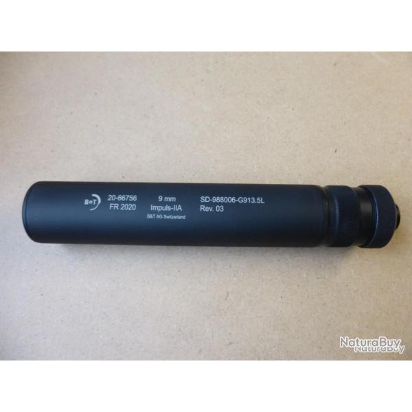 Silencieux B&T Impuls-IIA calibre 9x19 filetage 1/2x28