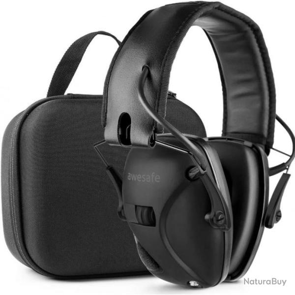 Casque de Tir Antibruit Electronique R�duction du Bruit S�curit� Electronique + Sac de Transport
