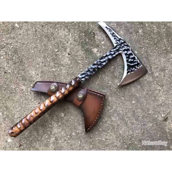 HACHE TOMAHAWK VIKING forge  la main ( Tranchant extrme !)