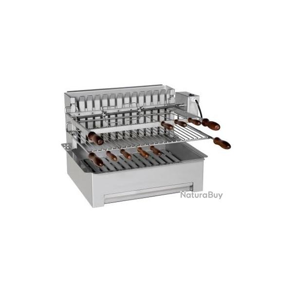 GRIL BARBECUE INTEGRAL 500 CM INOX BELLYNCK AVEC TOURNEBROCHE ELEC