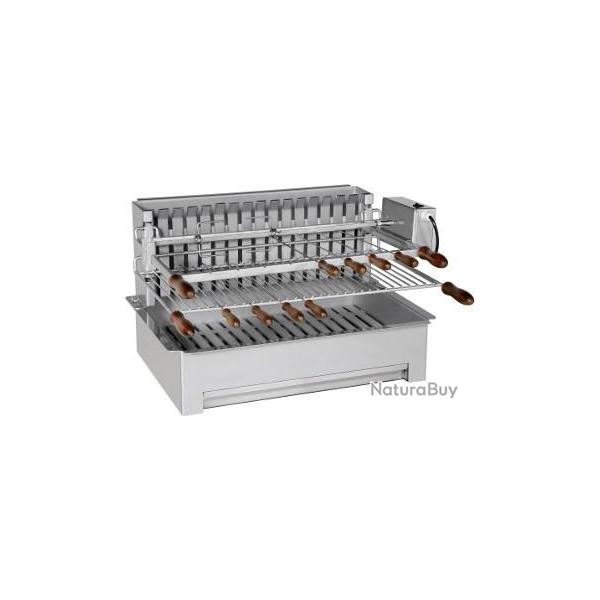 GRIL BARBECUE INTEGRAL 600 CM INOX BELLYNCK AVEC TOURNEBROCHE ELEC
