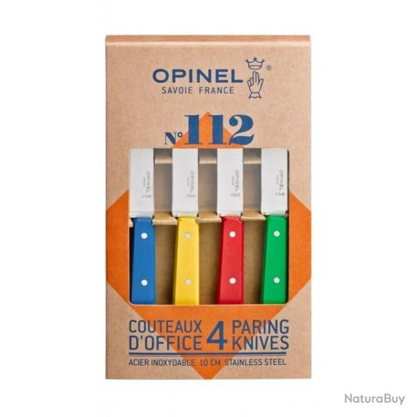 COFFRET 4 COUTEAUX OFFICE OPINEL COULEUR