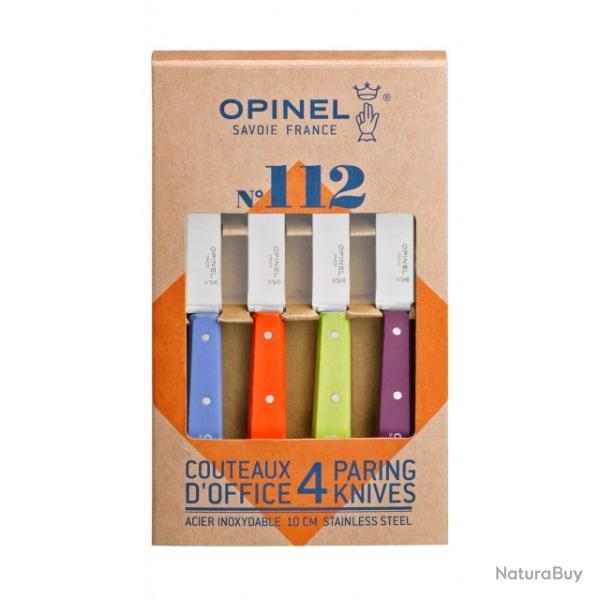 COFFRET 4 COUTEAUX OFFICE OPINEL ACIDULES