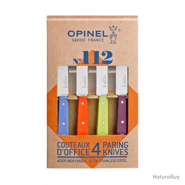 COFFRET 4 COUTEAUX OFFICE OPINEL ACIDULES
