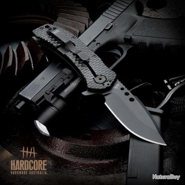 Couteau Halfbreed Blades MILSPEC Lame Acier S30VN Drop Point Manche G10 Framelock Clip HBBMILF02