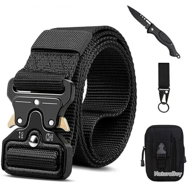 Ceinture Tactique Militaire,Ceinture Militaire Durable avec Boucle en M�tal et Ouverture Rapide