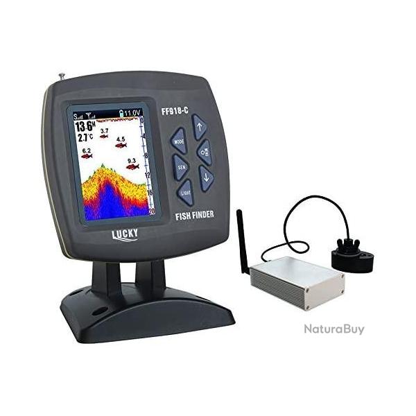 Sondeur De Poisson Pour Barque de P�che Sonar D�tecteur de Poissons pour Bateau Sans Fil de 300m