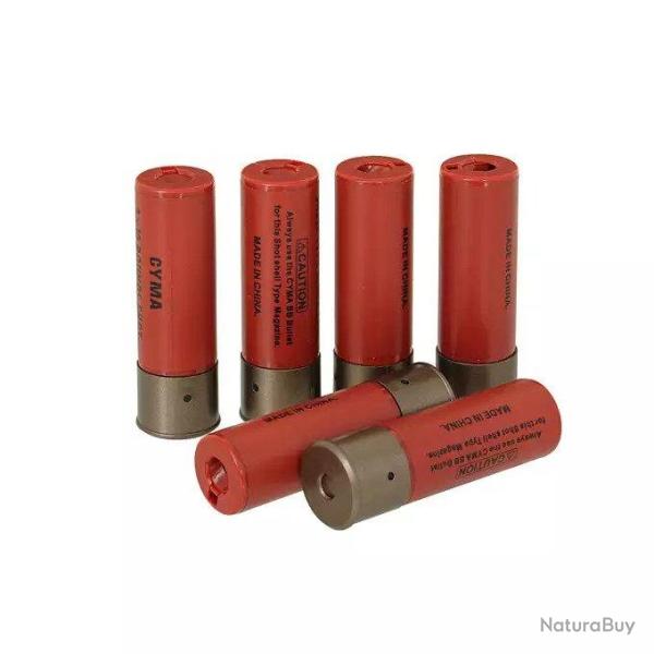 Cartouche Pompe (Pack de 6) 30 Billes - Rouge (Cyma)