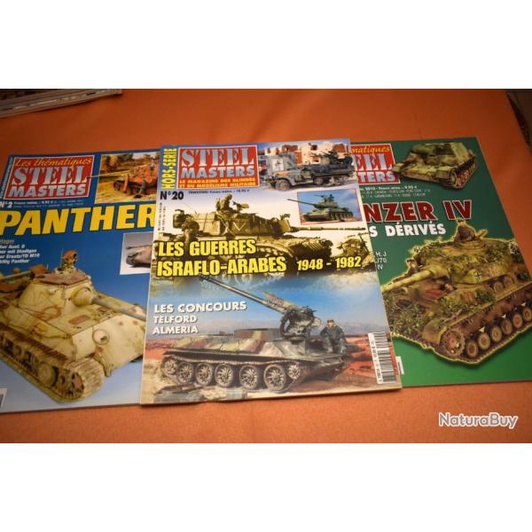 1 HORS S�RIES  ET 2 TH�MATIQUES STEEL MASTER, MAQUETTES WW2 ET GUERRES MOYEN ORIENT