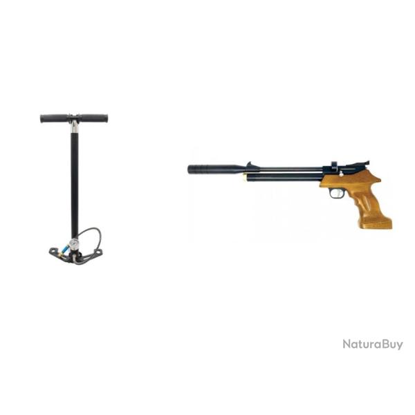 Pistolet PCP multi-coups Artemis / Zasdar PP800 Calibre 5,5 mm, 17 Joules + 275 Bar / pompe bar 4000