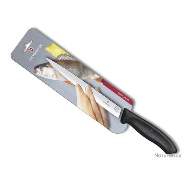 FRED275 COUT.FILET SOLE VICTORINOX SWISSCLASSIC 20CM NOIR /CARTE NEUF
