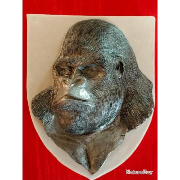 Blason Gorille patine tain avec accroche