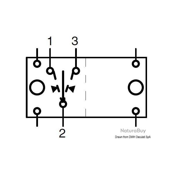 Interrupteur CARLING SWITCH Contura II (ON)-OFF-(ON) 2 ampoules blanches 12V