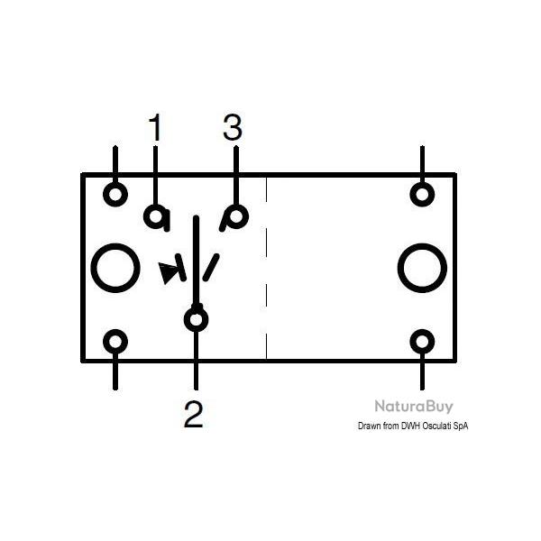 Interrupteur CARLING SWITCH Contura II  ON-OFF 2 ampoules blanches 12 V