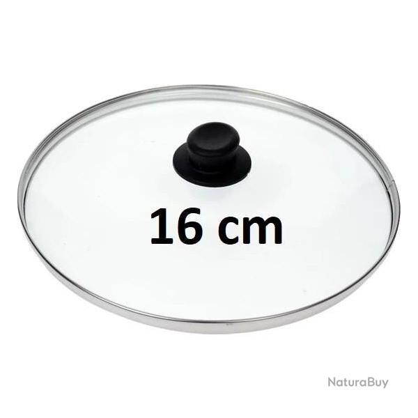COUVERCLE DE CASSEROLE en VERRE  16 CM