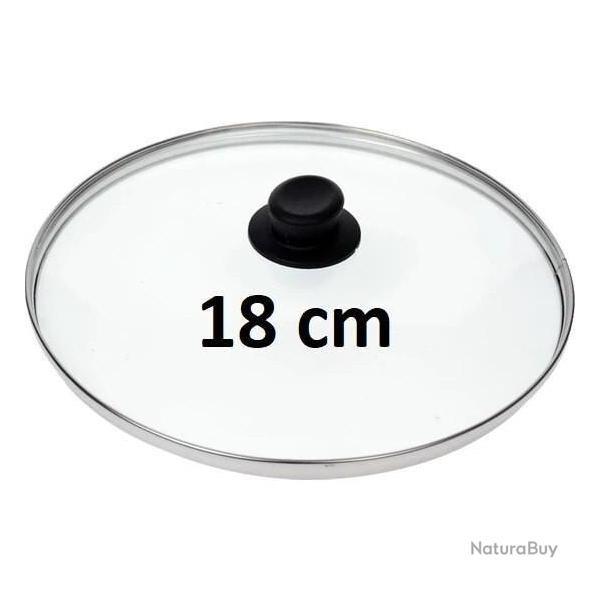 COUVERCLE DE CASSEROLE en VERRE � 18 CM
