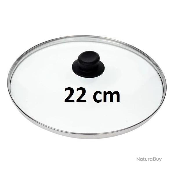 COUVERCLE DE CASSEROLE en VERRE � 22 CM