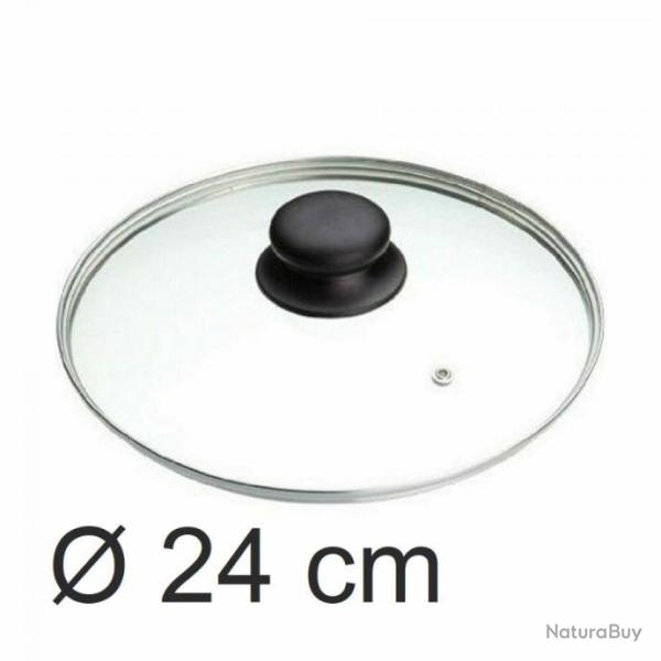COUVERCLE DE CASSEROLE en VERRE � 24 CM