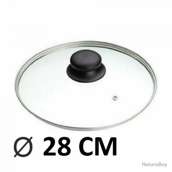 COUVERCLE DE CASSEROLE en VERRE � 28 CM